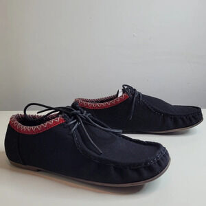 Bamboo Palazzo 01 Black Lace-Up Moccasin Booties Size Women's 7.5 with Box
